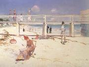 Charles conder A Holiday at Mentone Sweden oil painting artist